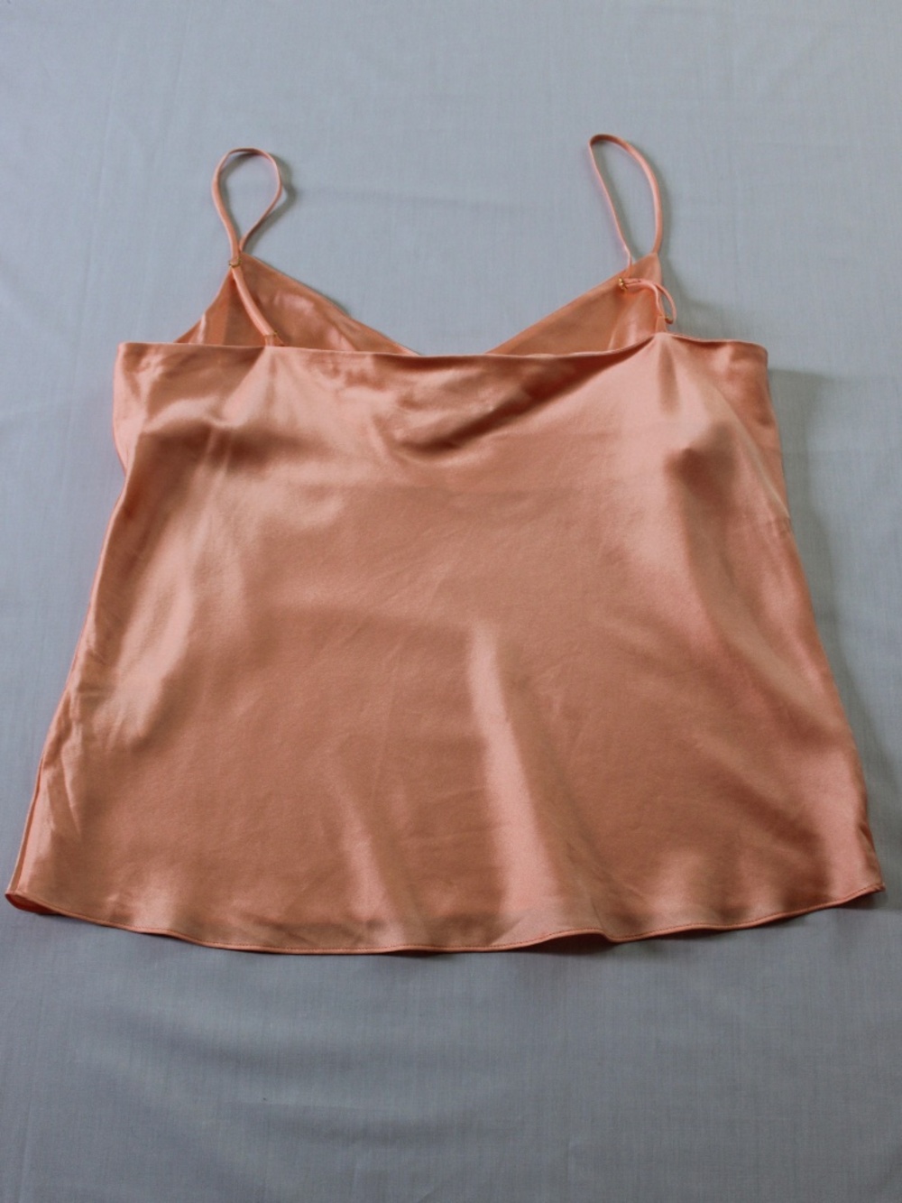 St. Cloud Label Silk Cowl Neck Camisole Peach Coral Size Small - Picture 8 of 8